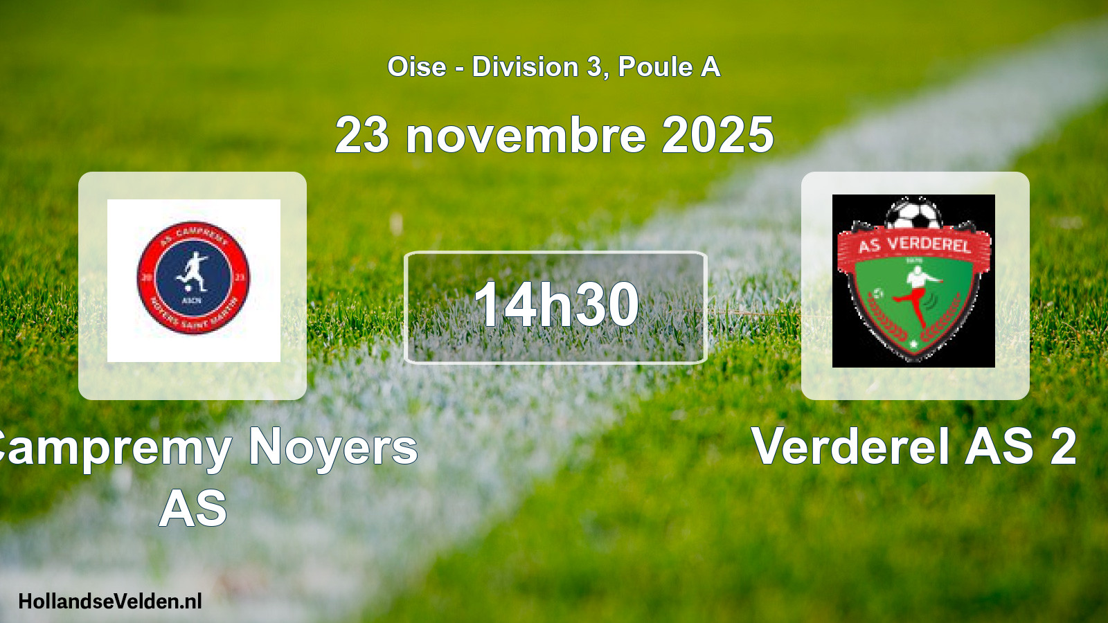 Match programmé: Campremy Noyers AS - Verderel AS 2 (23 novembre 2025)