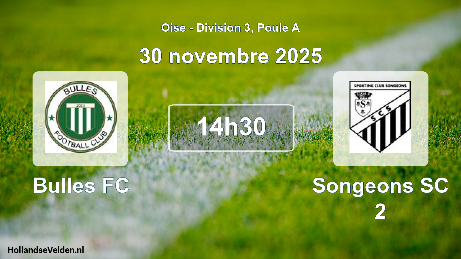 Geplande wedstrijd: Bulles FC - Songeons SC 2 (30 november 2025)