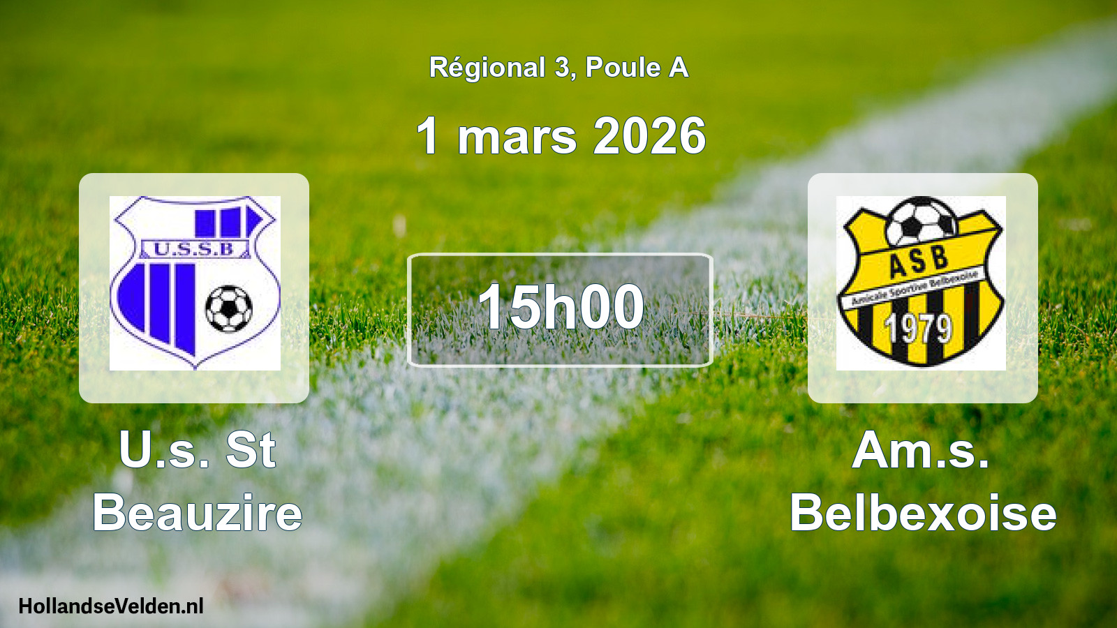Geplande wedstrijd: U.s. St Beauzire - Am.s. Belbexoise (1 maart 2026)