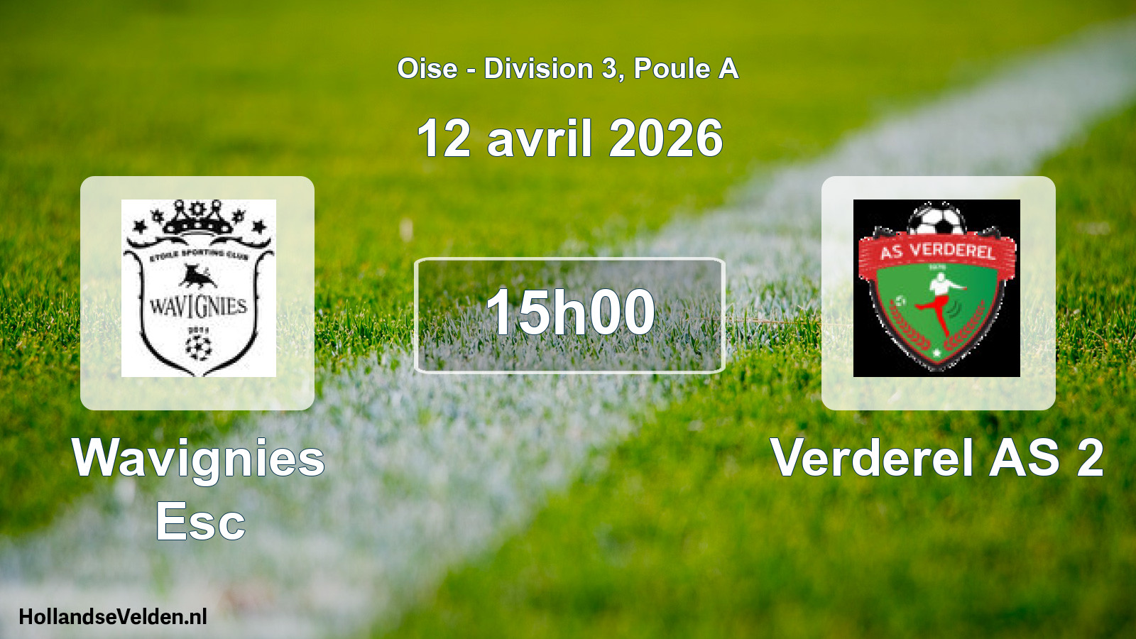Scheduled Match: Wavignies Esc - Verderel AS 2 (12 April 2026)