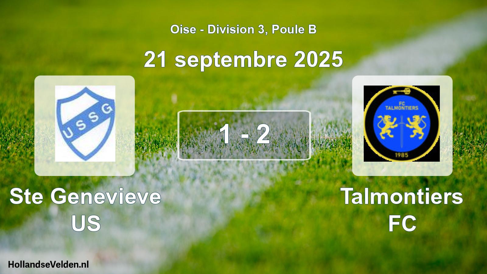Gespeelde wedstrijd: Ste Genevieve US - Talmontiers FC 1 - 2 (21 september 2025)
