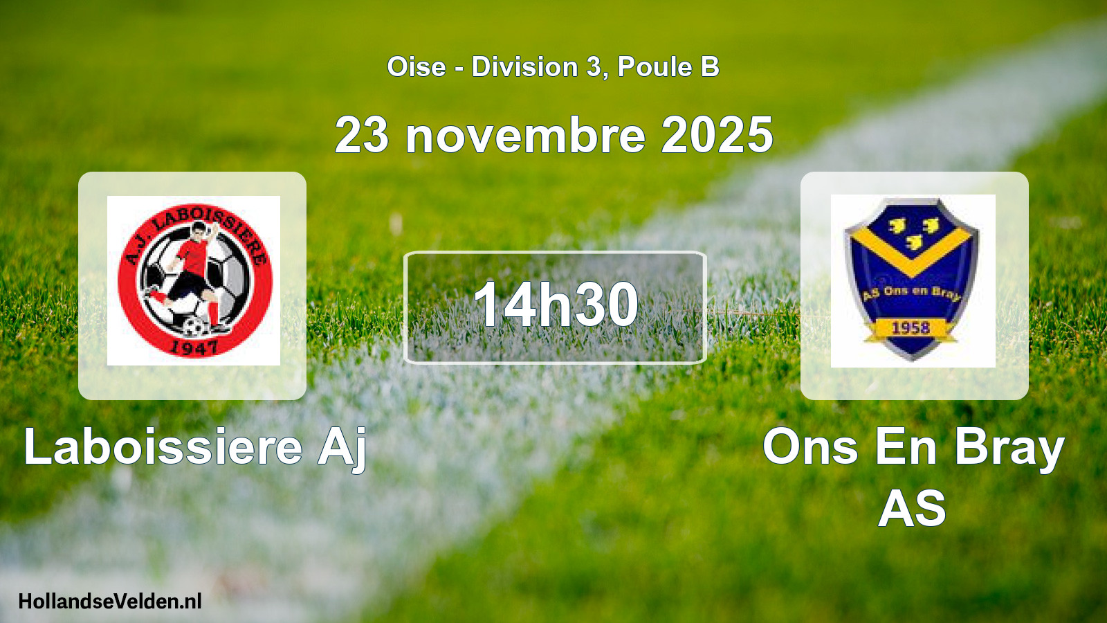 Match programmé: Laboissiere Aj - Ons En Bray AS (23 novembre 2025)