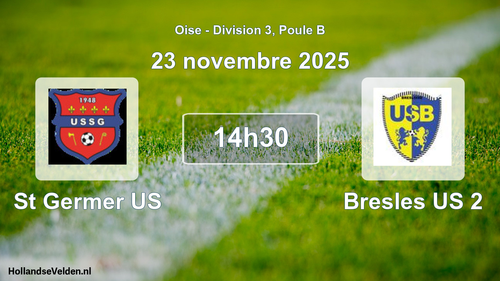 Match programmé: St Germer US - Bresles US 2 (23 novembre 2025)