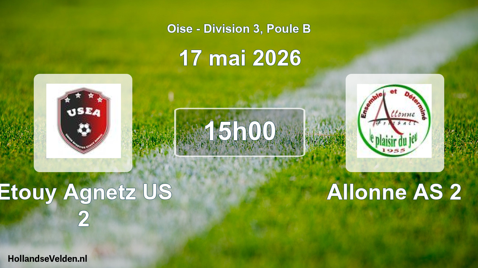 Match programmé: Etouy Agnetz US 2 - Allonne AS 2 (17 mai 2026)