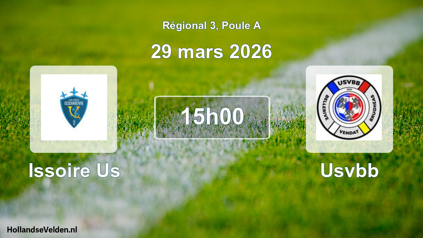 Scheduled Match: Issoire Us - Usvbb (29 March 2026)
