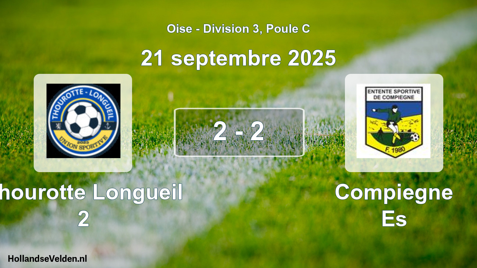 Total number of matches played: Thourotte Longueil 2 - Compiegne Es 2 - 2 (21 September 2025)