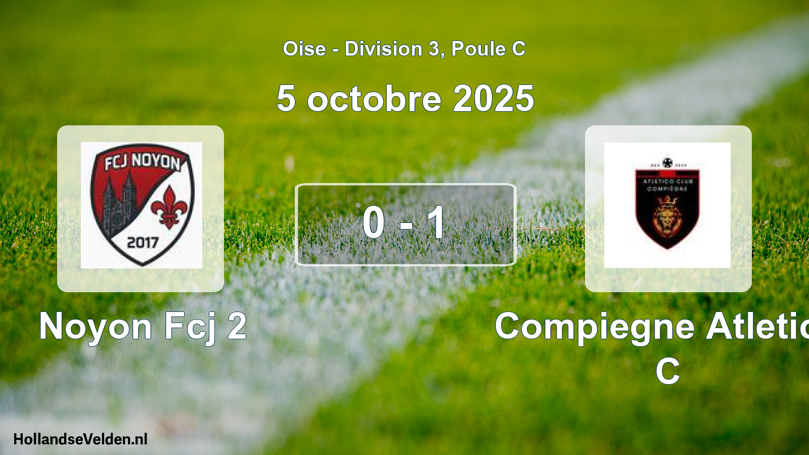 Total number of matches played: Noyon Fcj 2 - Compiegne Atletico C 0 - 1 (5 October 2025)