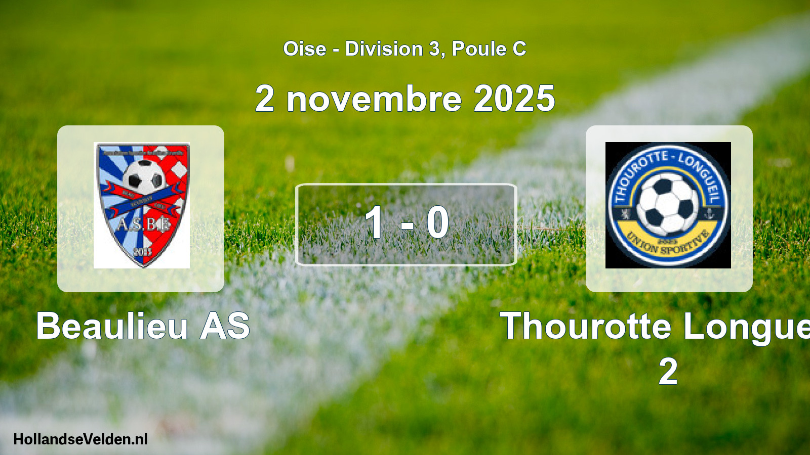 Gespeelde wedstrijd: Beaulieu AS - Thourotte Longueil 2 1 - 0 (2 november 2025)