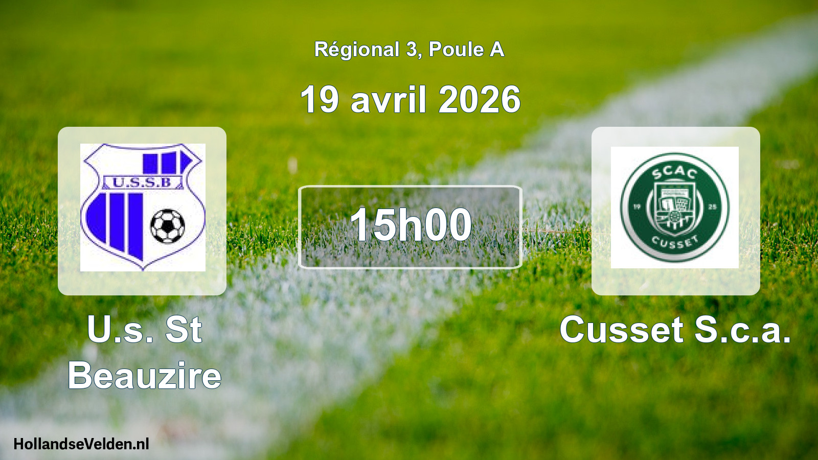 Scheduled Match: U.s. St Beauzire - Cusset S.c.a. (19 April 2026)