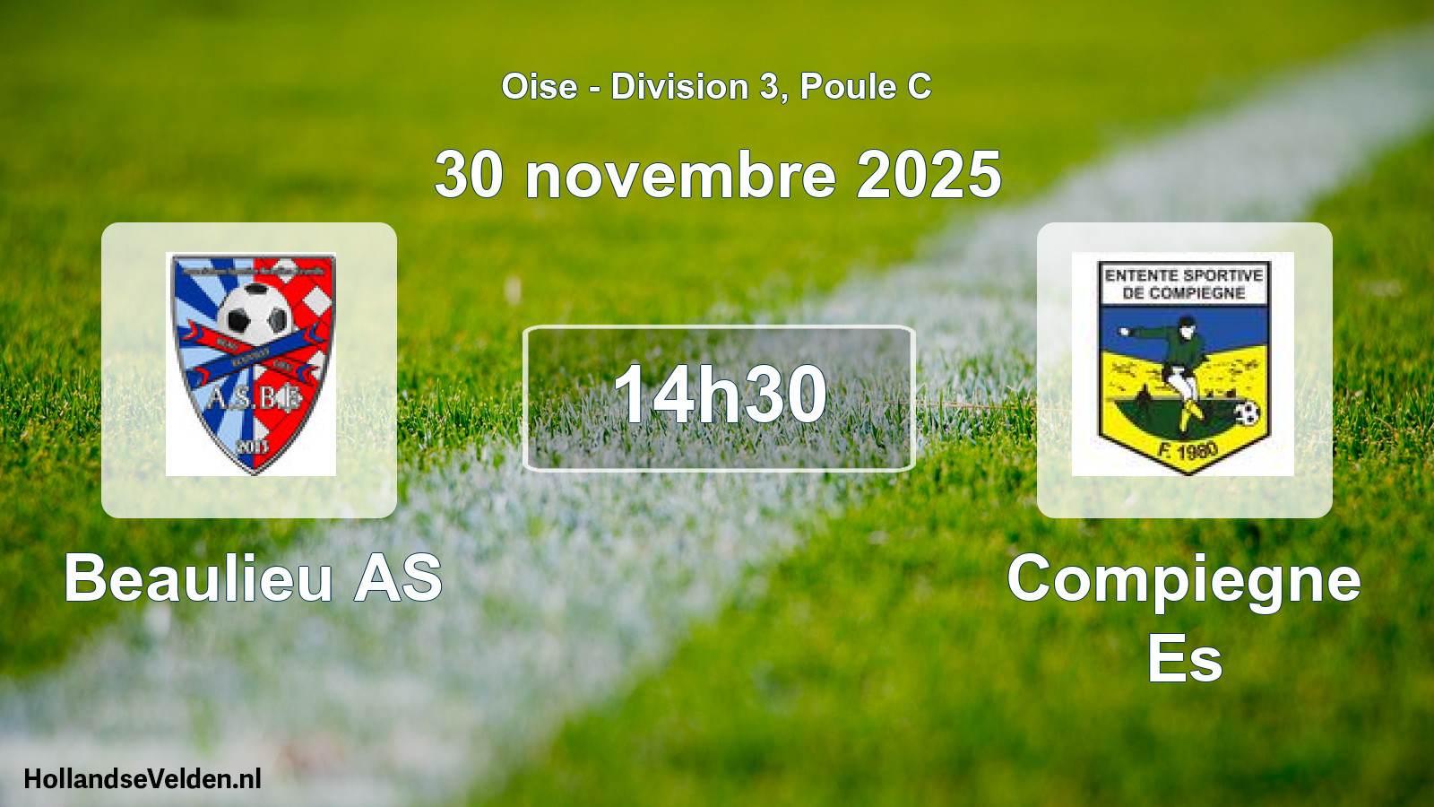 Match programmé: Beaulieu AS - Compiegne Es (30 novembre 2025)