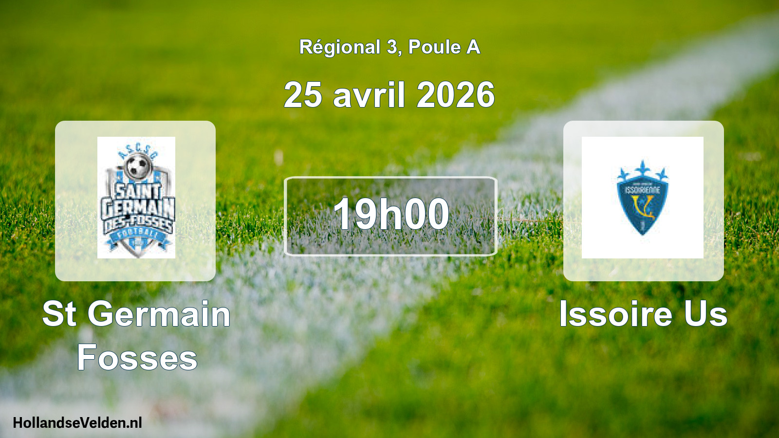 Geplande wedstrijd: St Germain Fosses - Issoire Us (25 avril 2026)