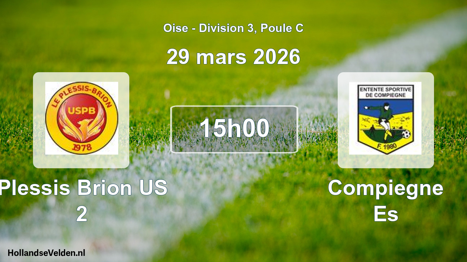 Scheduled Match: Plessis Brion US 2 - Compiegne Es (29 March 2026)