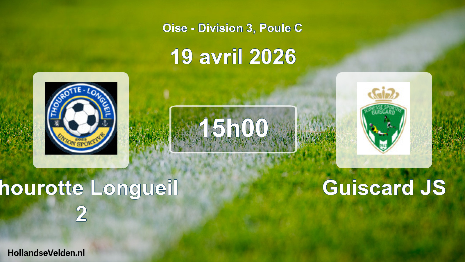 Match programmé: Thourotte Longueil 2 - Guiscard JS (19 avril 2026)