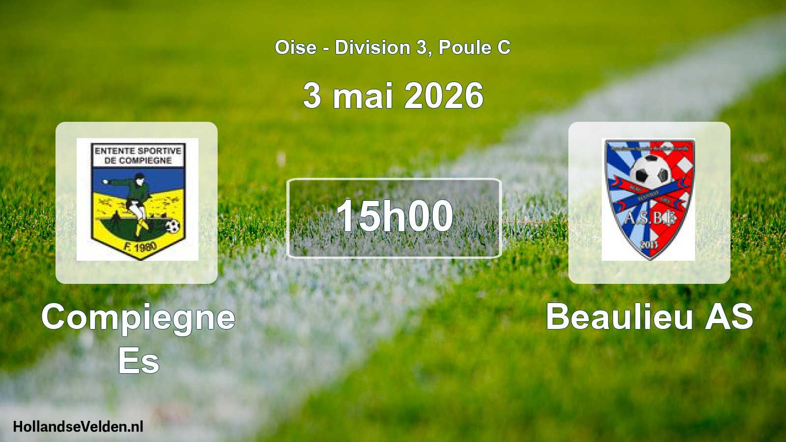 Scheduled Match: Compiegne Es - Beaulieu AS (3 May 2026)