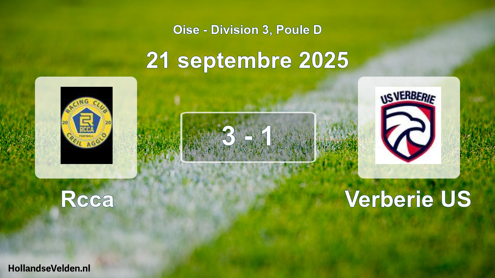 Match joué: Rcca - Verberie US 3 - 1 (21 septembre 2025)