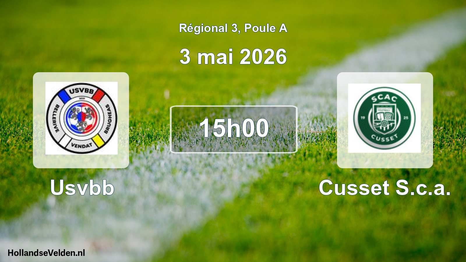Geplande wedstrijd: Usvbb - Cusset S.c.a. (3 mai 2026)