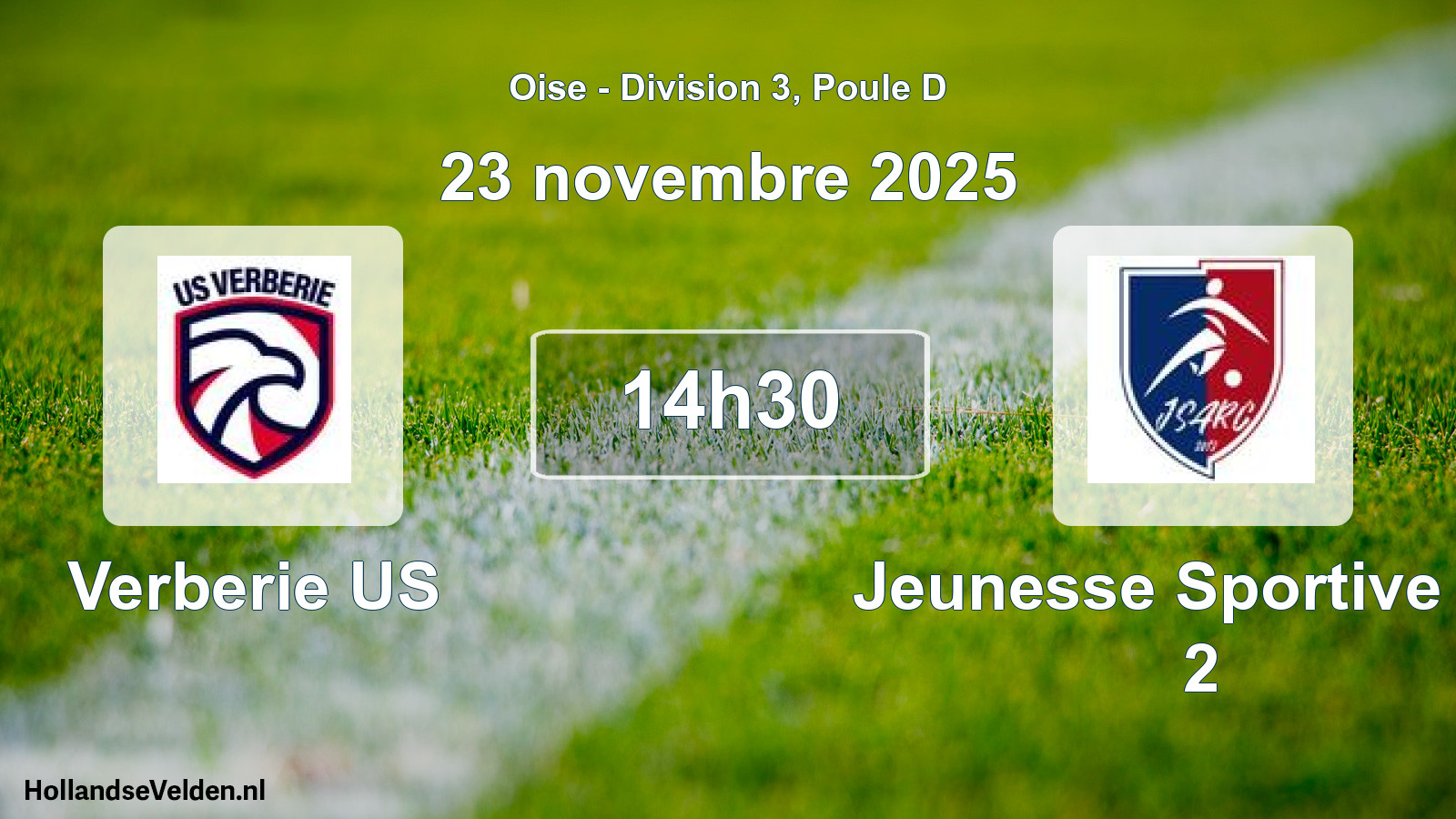 Match programmé: Verberie US - Jeunesse Sportive Ag 2 (23 novembre 2025)