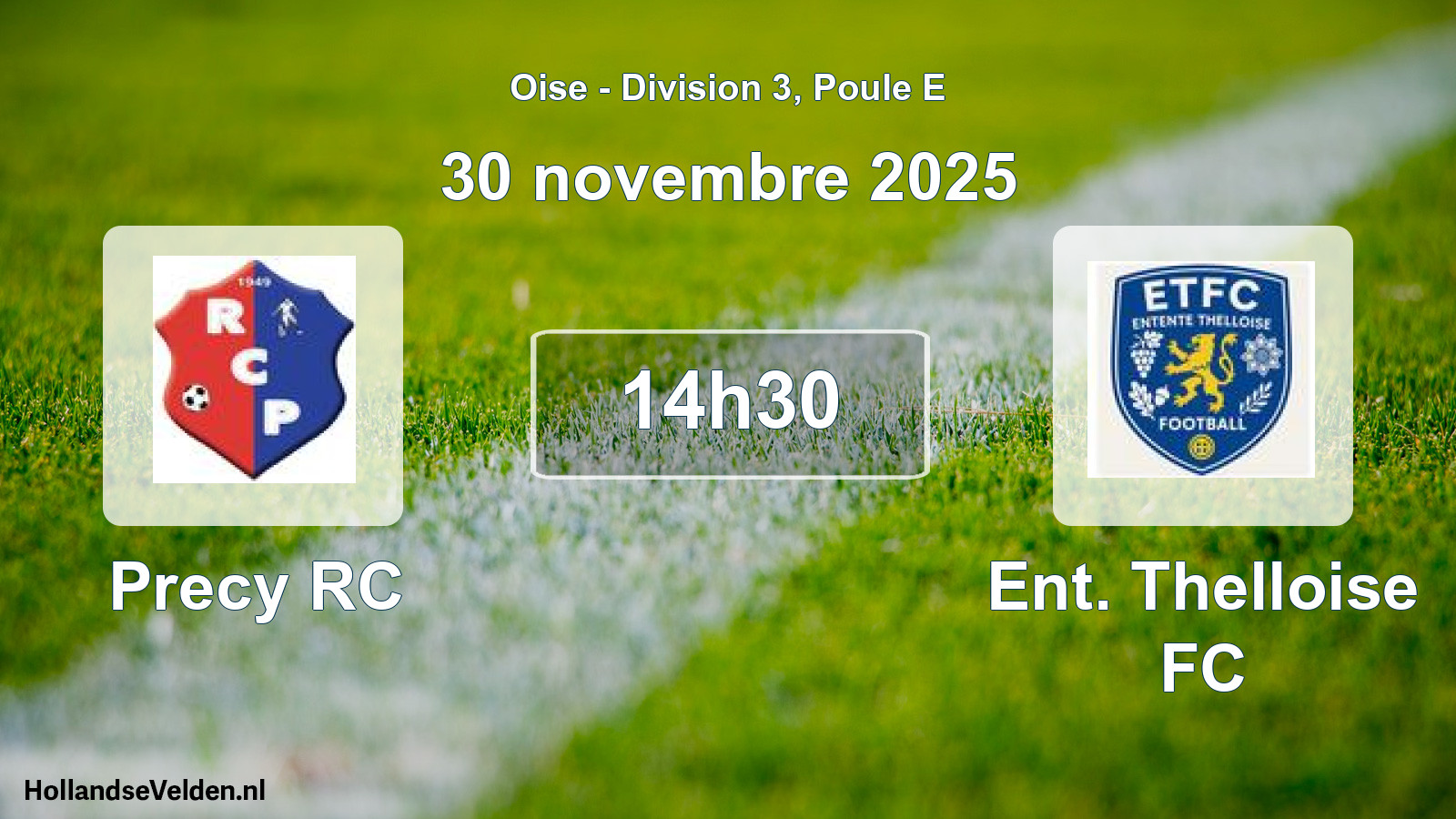 Scheduled Match: Precy RC - Ent. Thelloise FC (30 November 2025)
