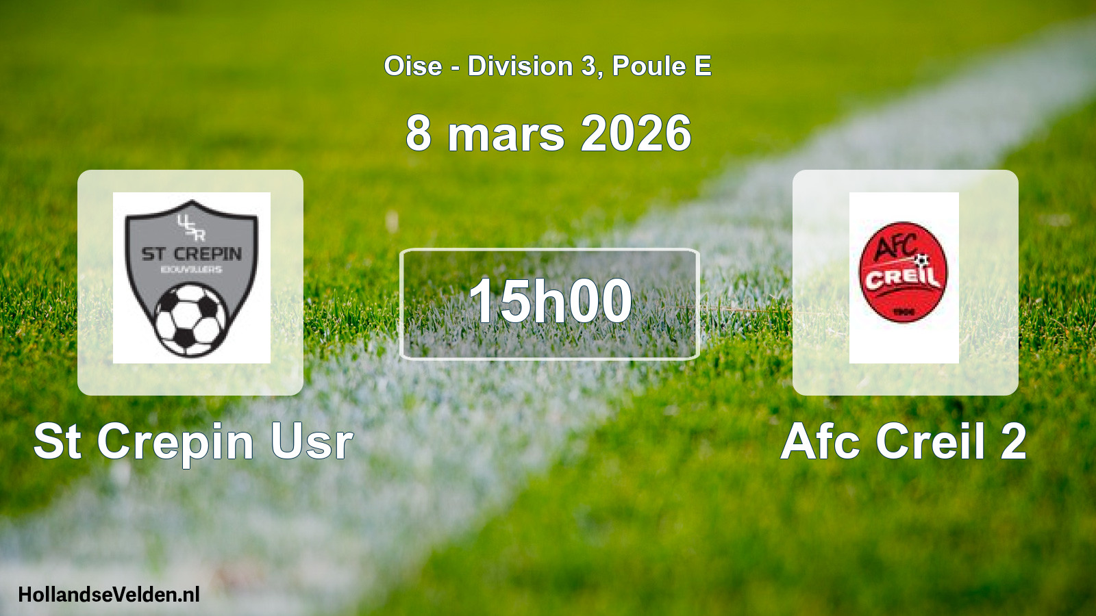Scheduled Match: St Crepin Usr - Afc Creil 2 (8 March 2026)