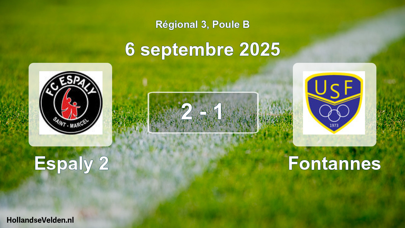 Total number of matches played: Espaly 2 - Fontannes 2 - 1 (6 September 2025)