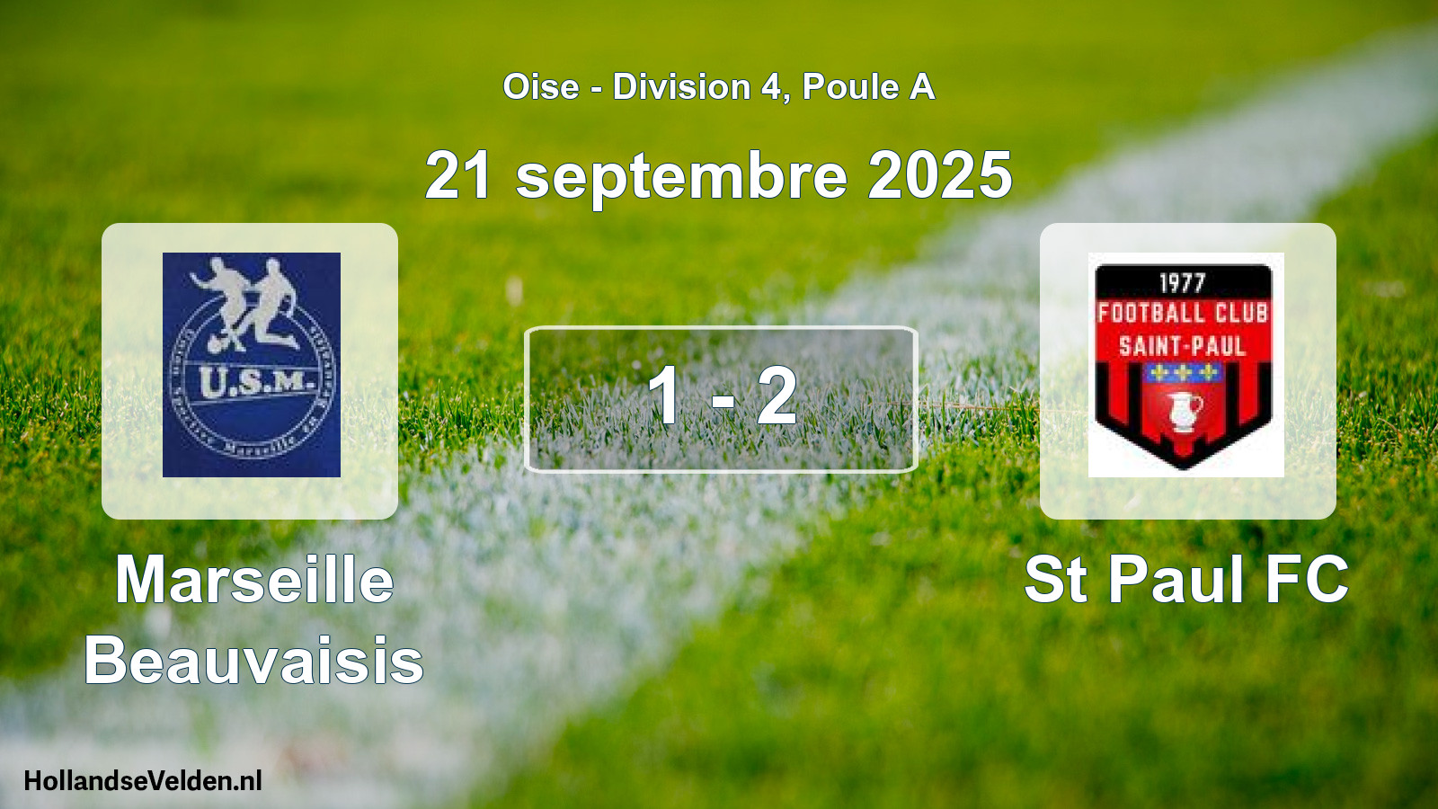 Total number of matches played: Marseille Beauvaisis - St Paul FC 1 - 2 (21 September 2025)