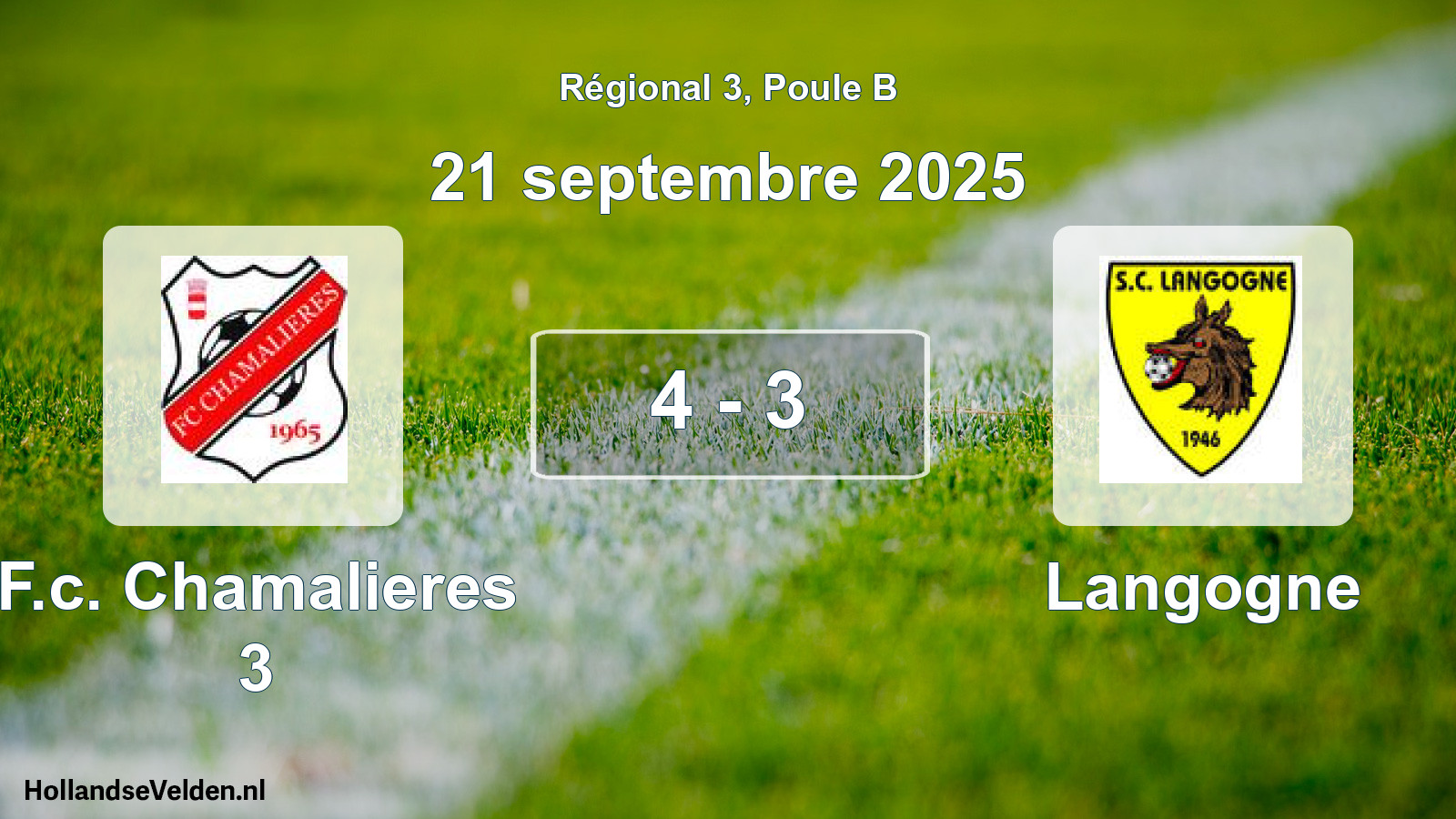 Gespeelde wedstrijd: F.c. Chamalieres 3 - Langogne 4 - 3 (21 september 2025)