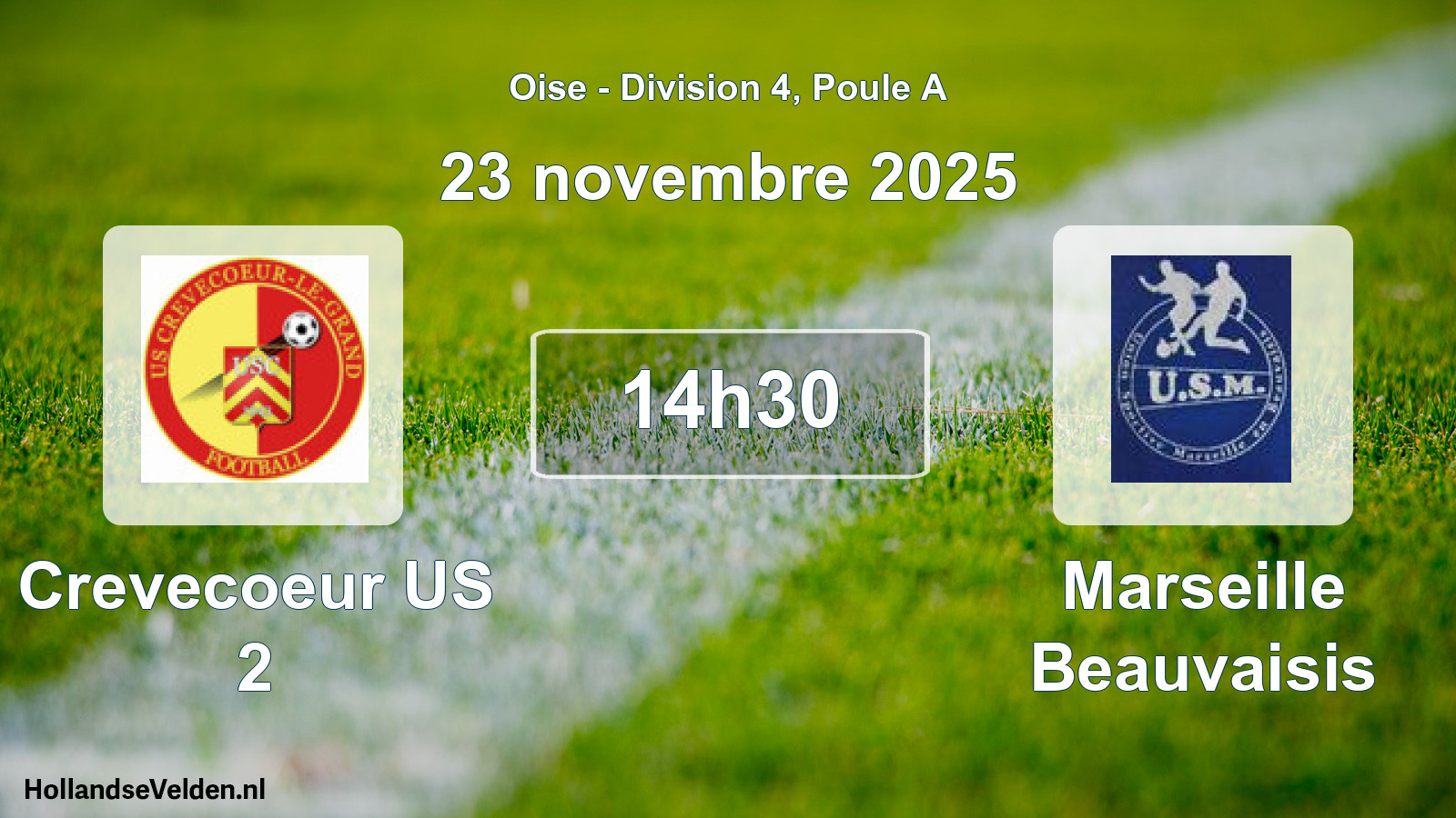 Scheduled Match: Crevecoeur US 2 - Marseille Beauvaisis (23 November 2025)