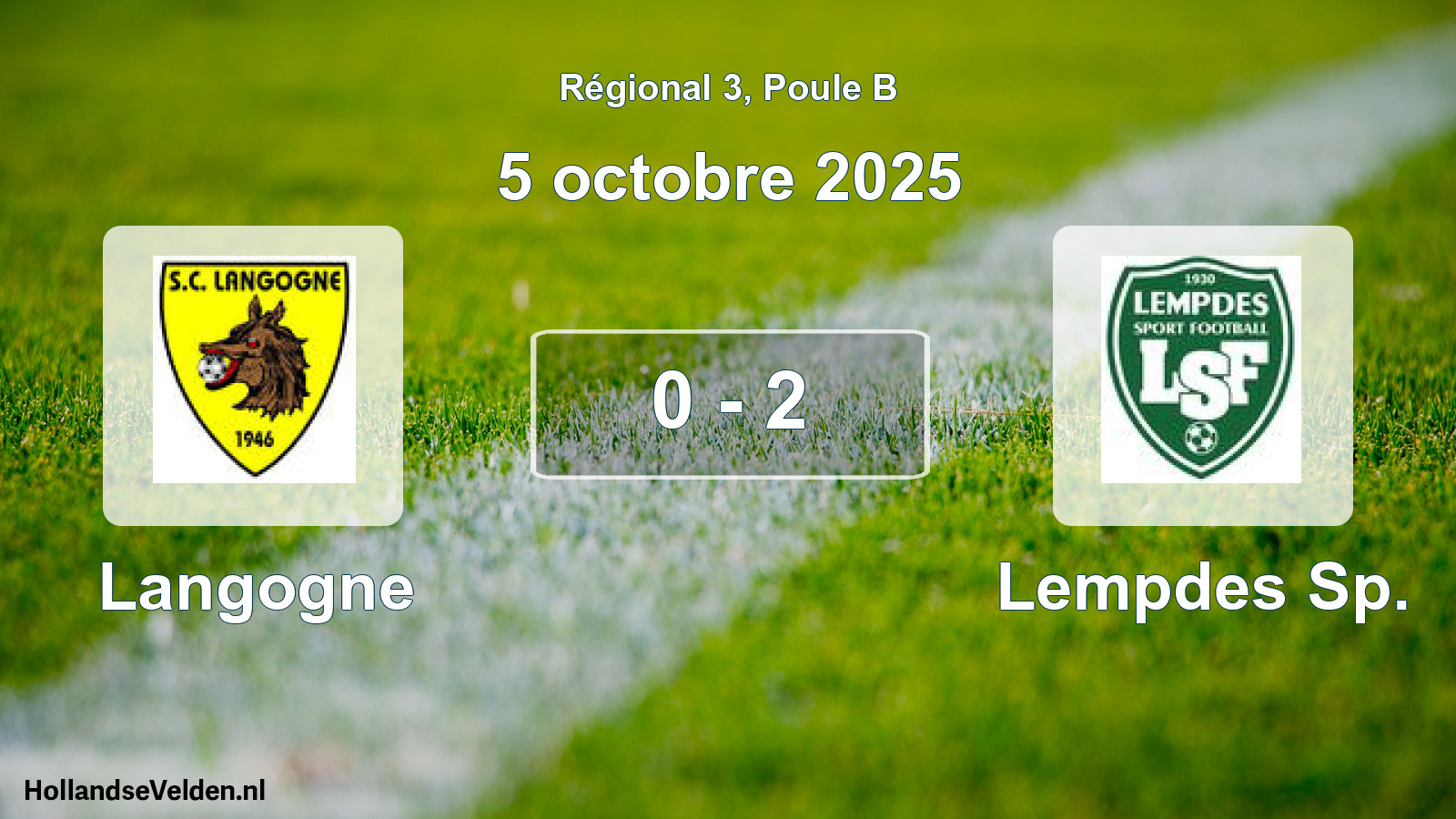 Gespeelde wedstrijd: Langogne - Lempdes Sp. 0 - 2 (5 oktober 2025)