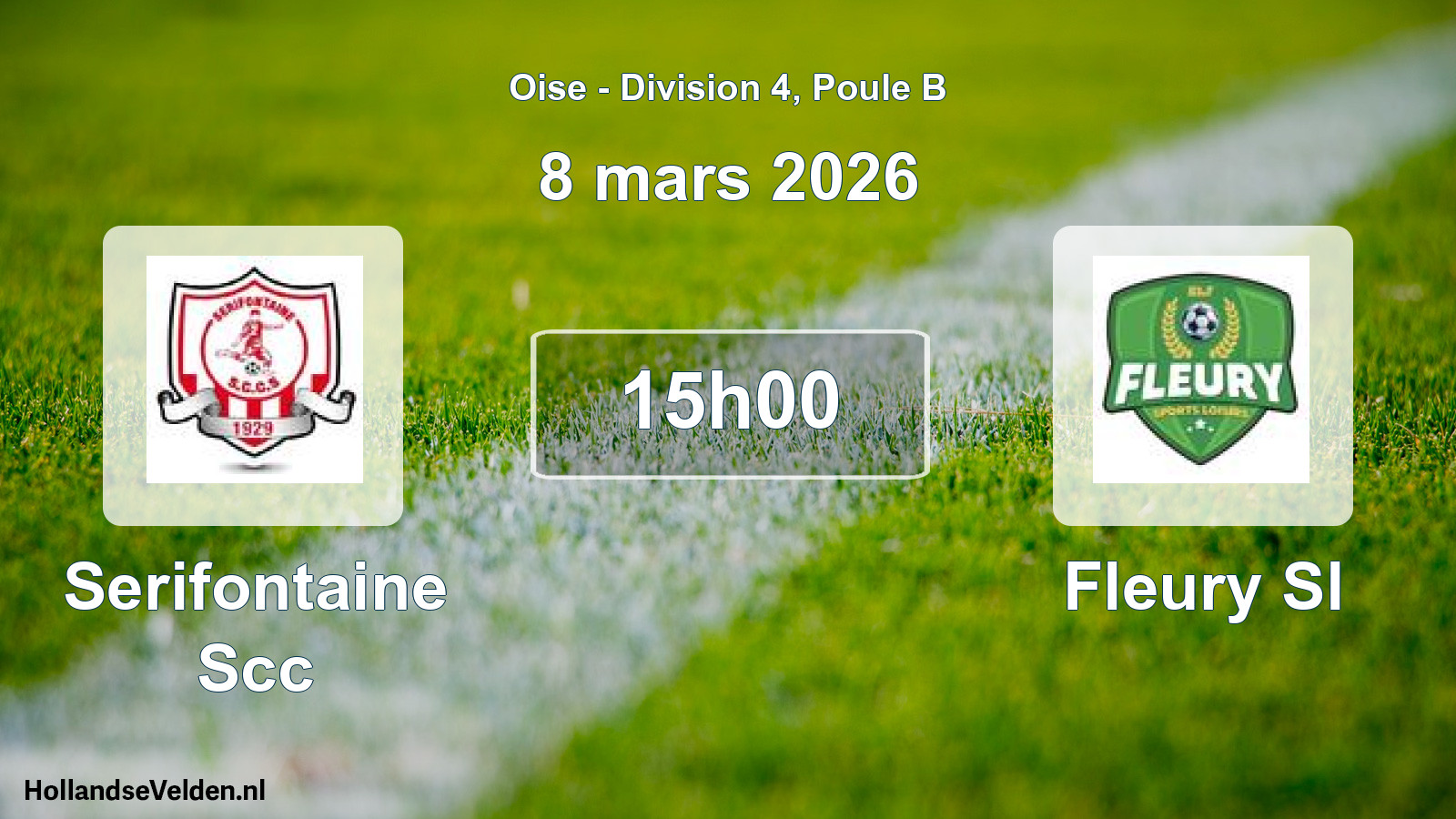 Scheduled Match: Serifontaine Scc - Fleury Sl (8 March 2026)