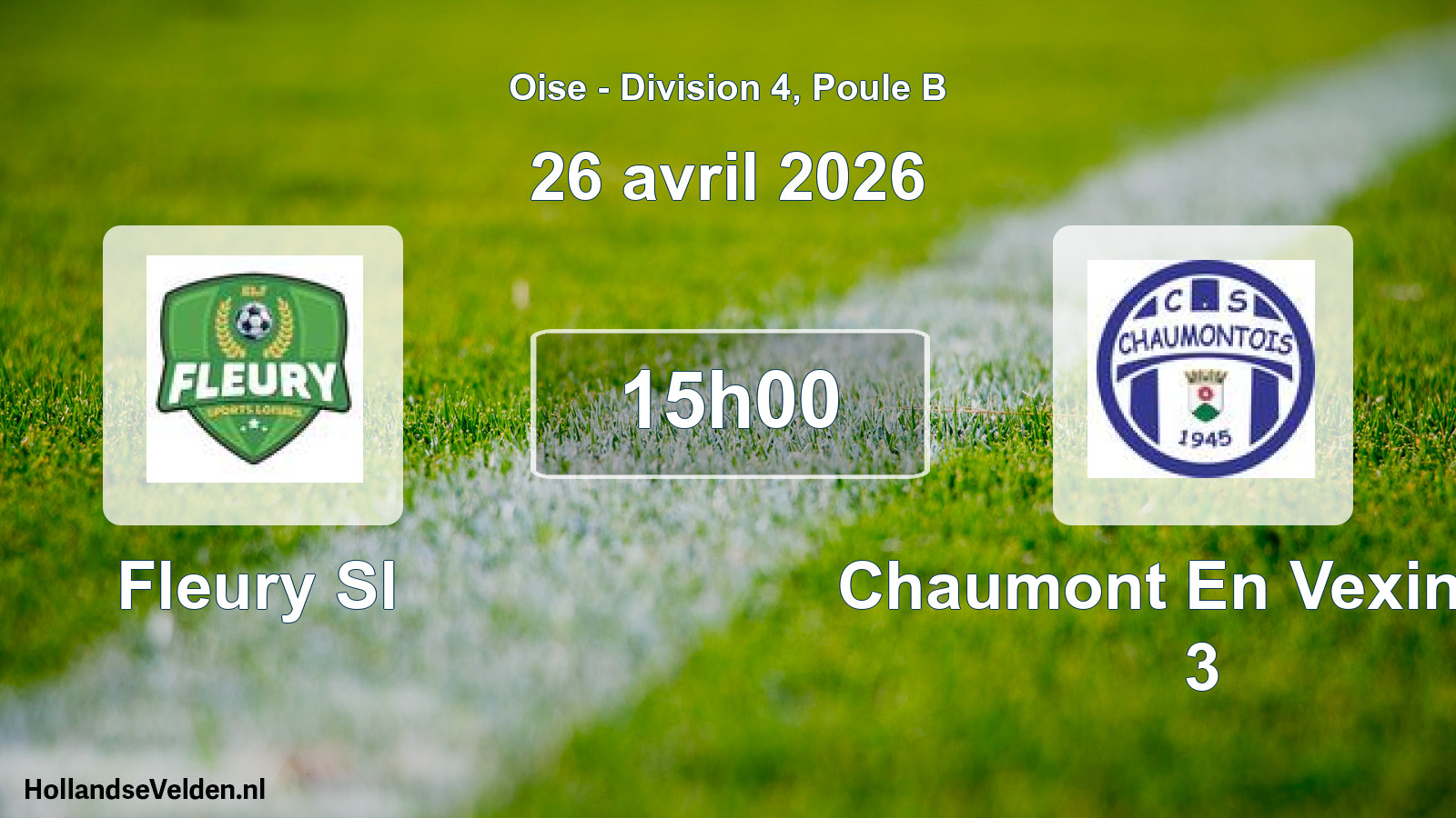 Match programmé: Fleury Sl - Chaumont En Vexin Cs 3 (26 avril 2026)