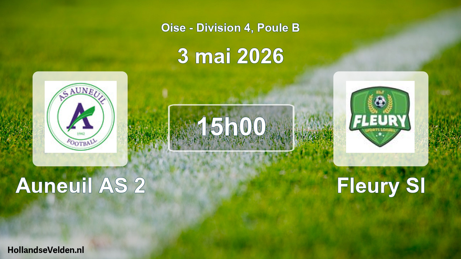 Scheduled Match: Auneuil AS 2 - Fleury Sl (3 May 2026)