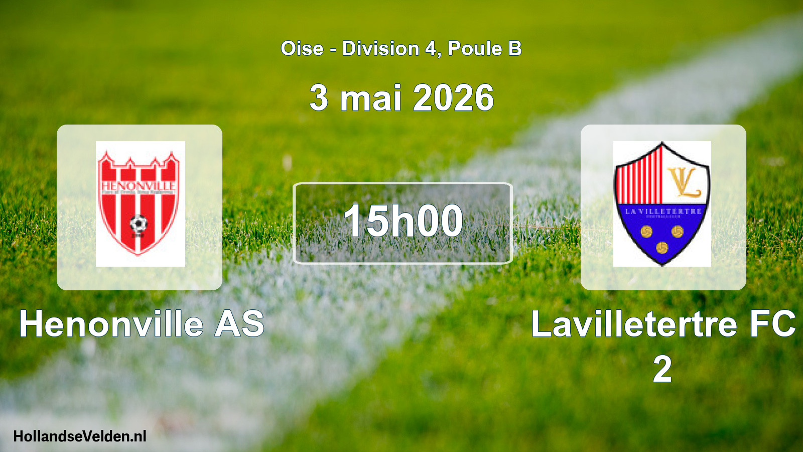 Geplande wedstrijd: Henonville AS - Lavilletertre FC 2 (3 mei 2026)