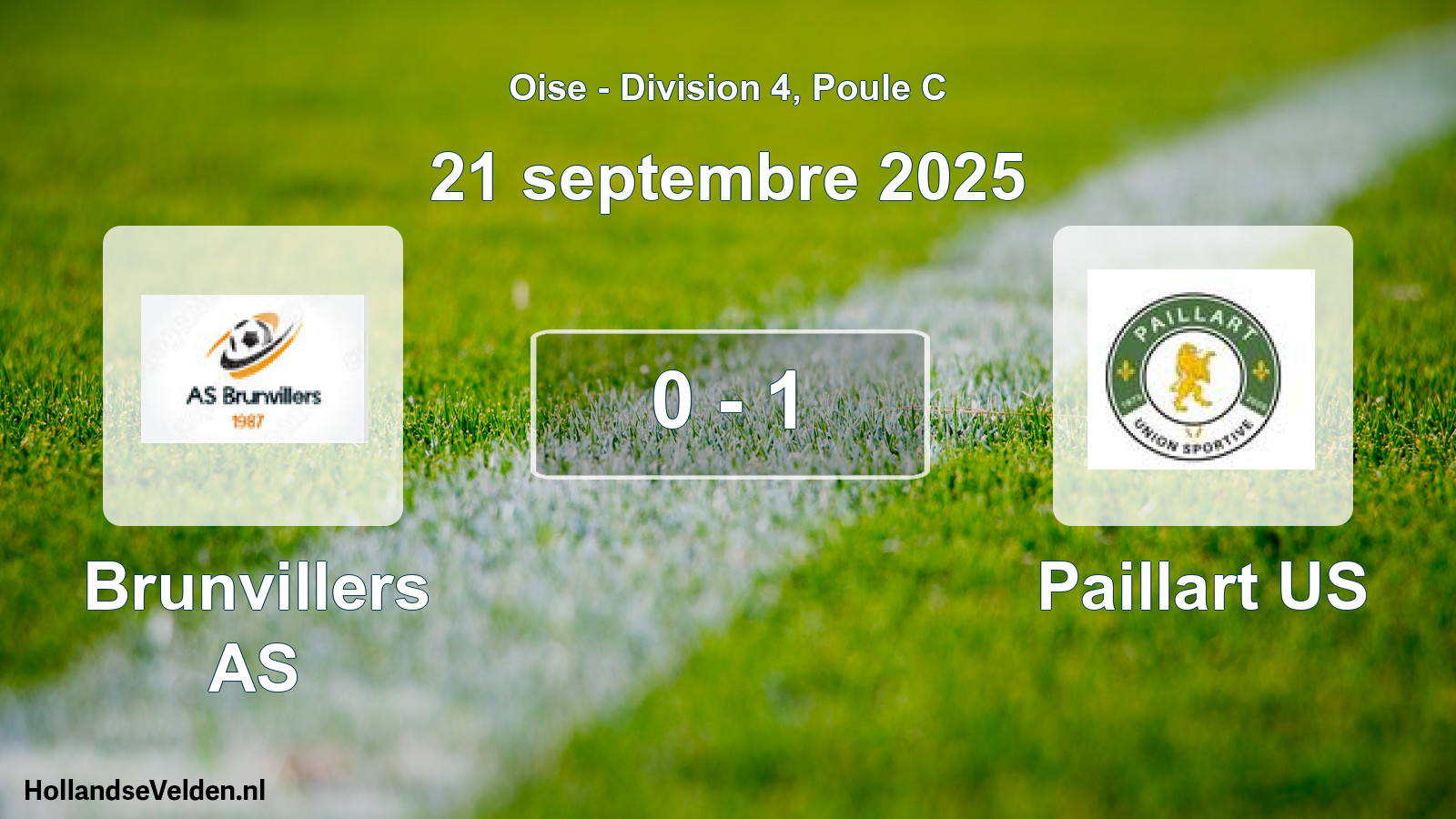 Gespeelde wedstrijd: Brunvillers AS - Paillart US 0 - 1 (21 september 2025)