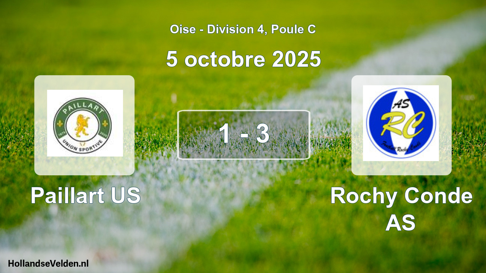 Match joué: Paillart US - Rochy Conde AS 1 - 3 (5 octobre 2025)