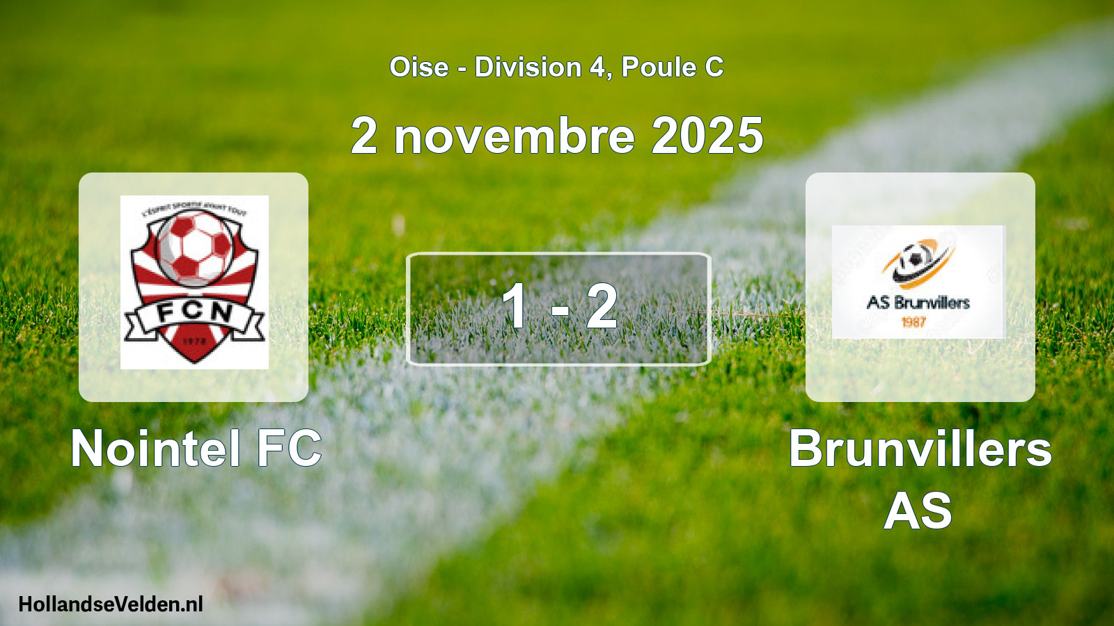 Gespeelde wedstrijd: Nointel FC - Brunvillers AS 1 - 2 (2 november 2025)