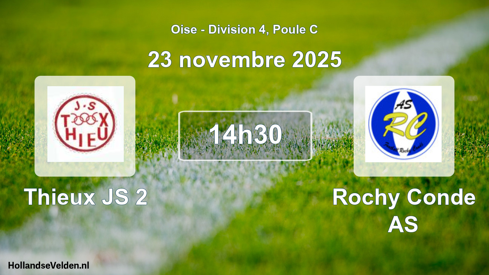Match programmé: Thieux JS 2 - Rochy Conde AS (23 novembre 2025)