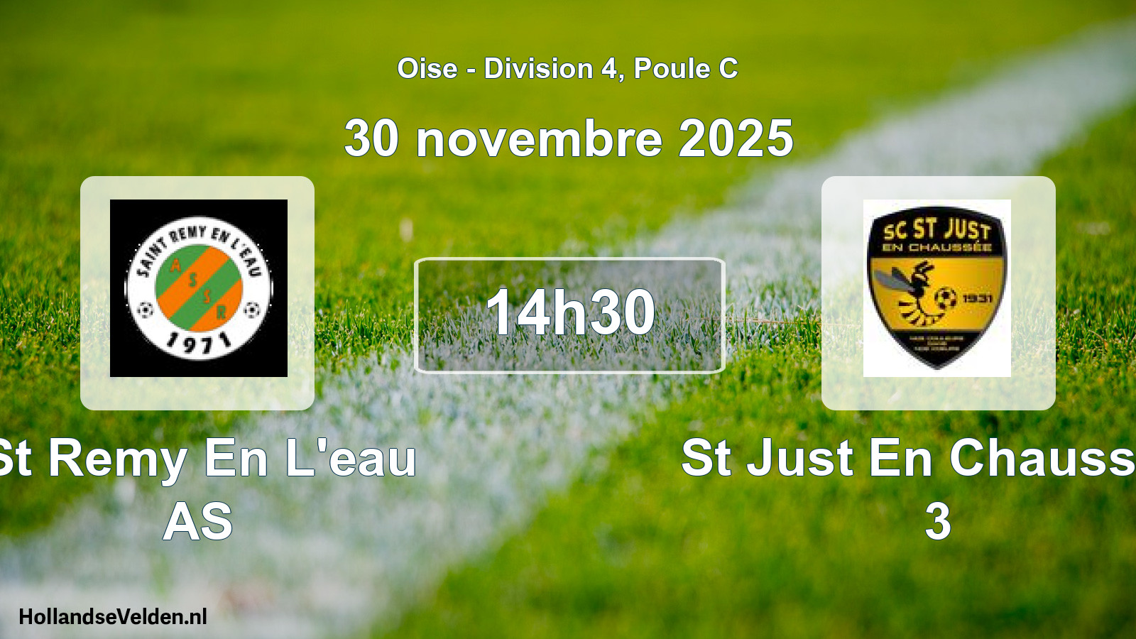 Scheduled Match: St Remy En L'eau AS - St Just En Chaussee 3 (30 November 2025)