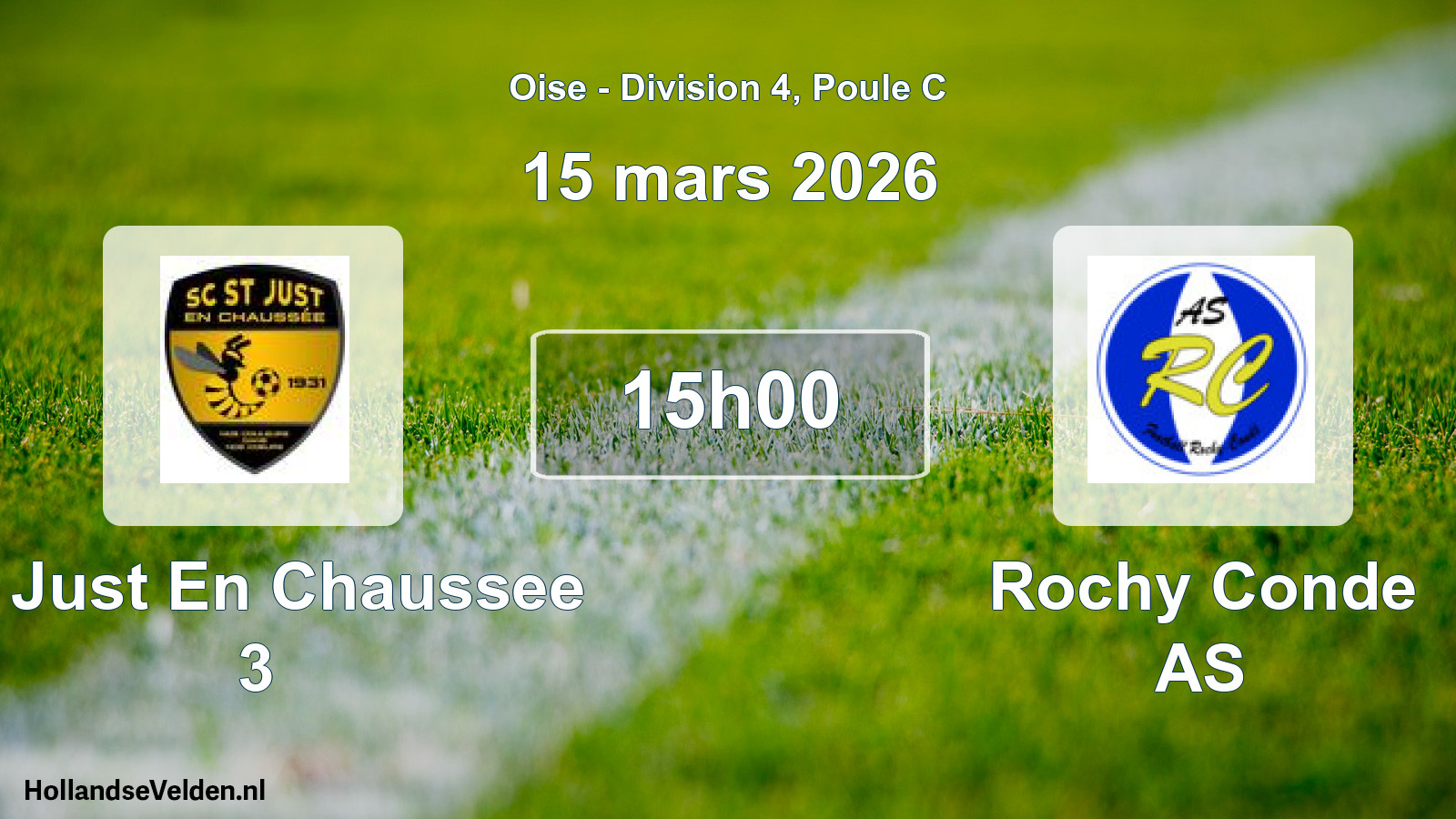 Geplande wedstrijd: St Just En Chaussee 3 - Rochy Conde AS (15 maart 2026)