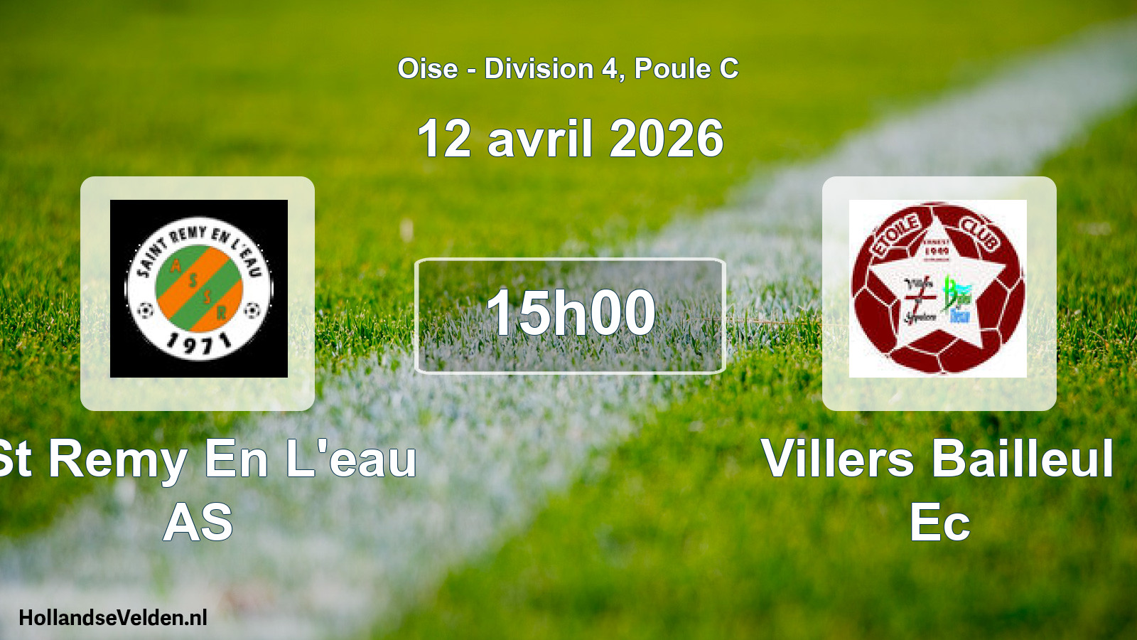 Geplande wedstrijd: St Remy En L'eau AS - Villers Bailleul Ec (12 april 2026)