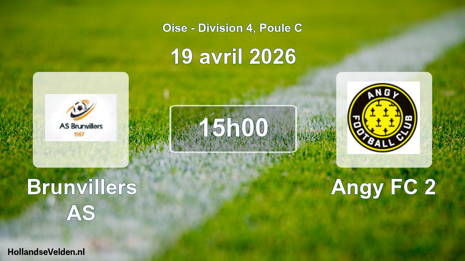 Match programmé: Brunvillers AS - Angy FC 2 (19 avril 2026)