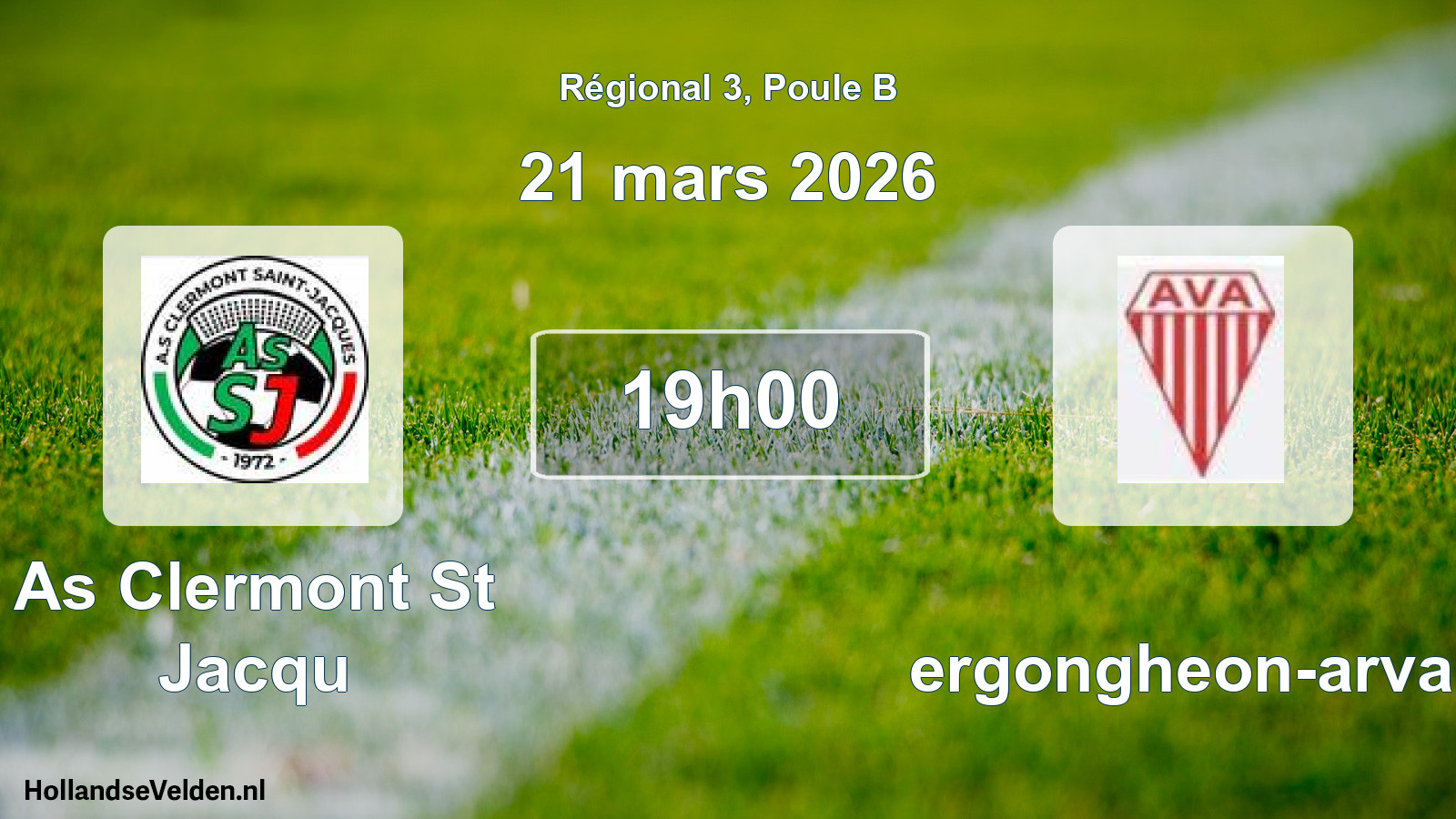 Geplande wedstrijd: As Clermont St Jacqu - Vergongheon-arvan (21 maart 2026)