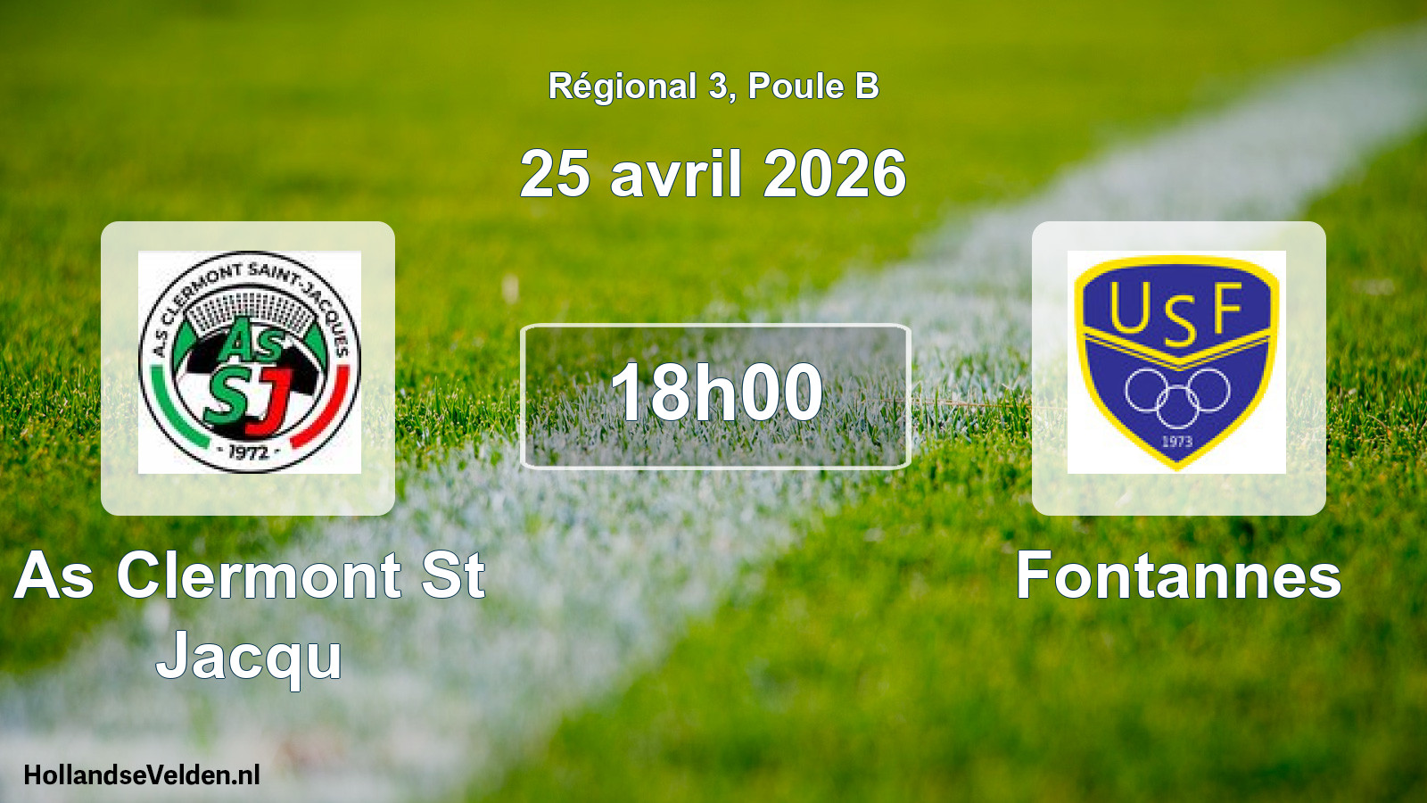 Geplande wedstrijd: As Clermont St Jacqu - Fontannes (25 april 2026)