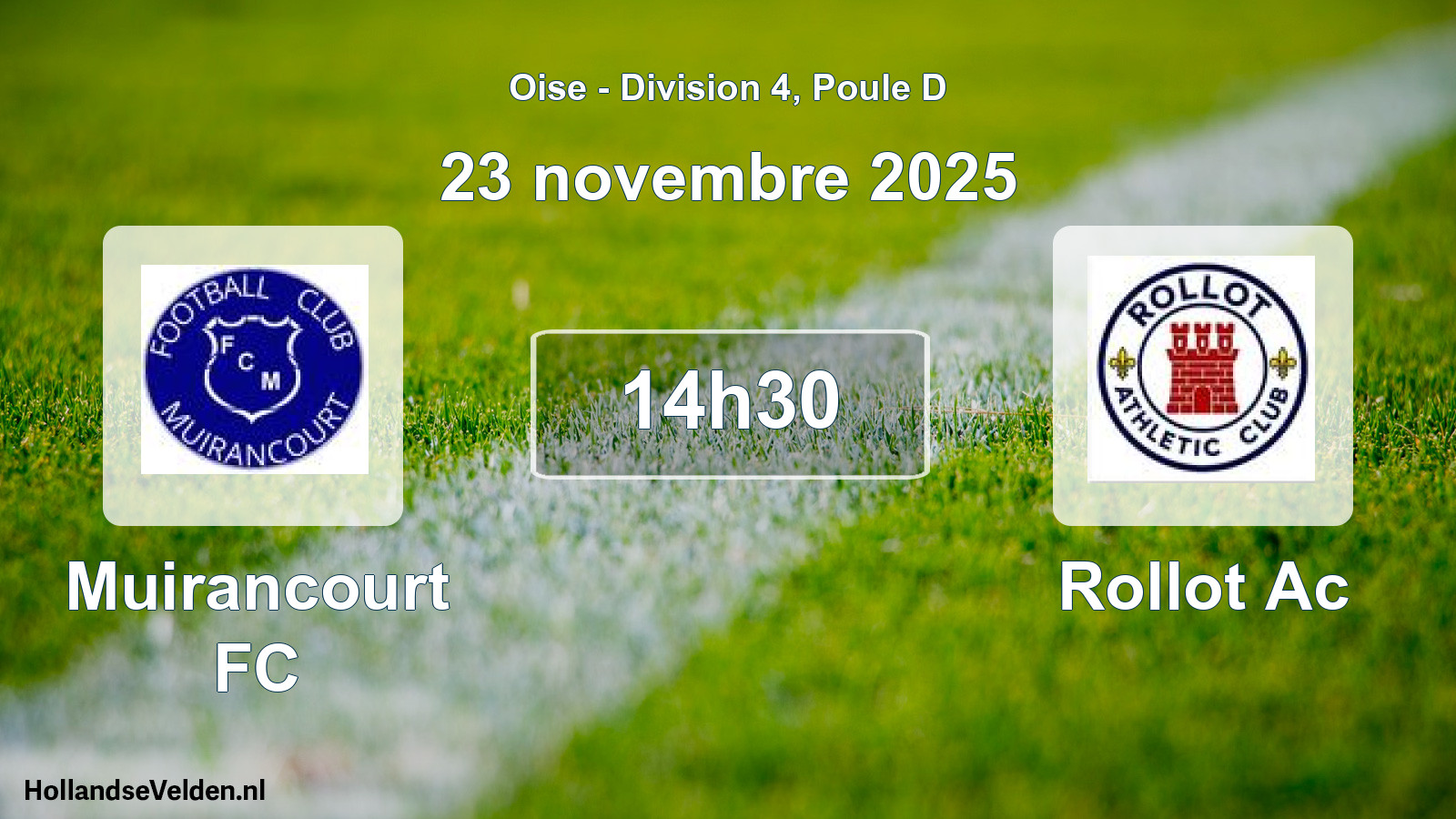 Geplande wedstrijd: Muirancourt FC - Rollot Ac (23 november 2025)