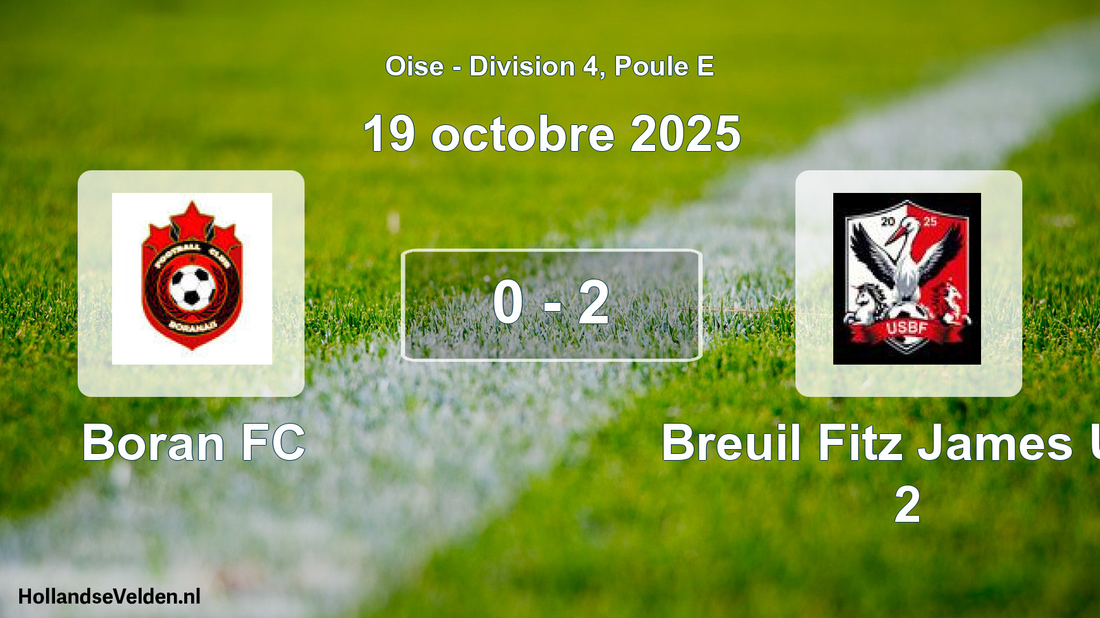 Match joué: Boran FC - Breuil Fitz James US 2 0 - 2 (19 octobre 2025)