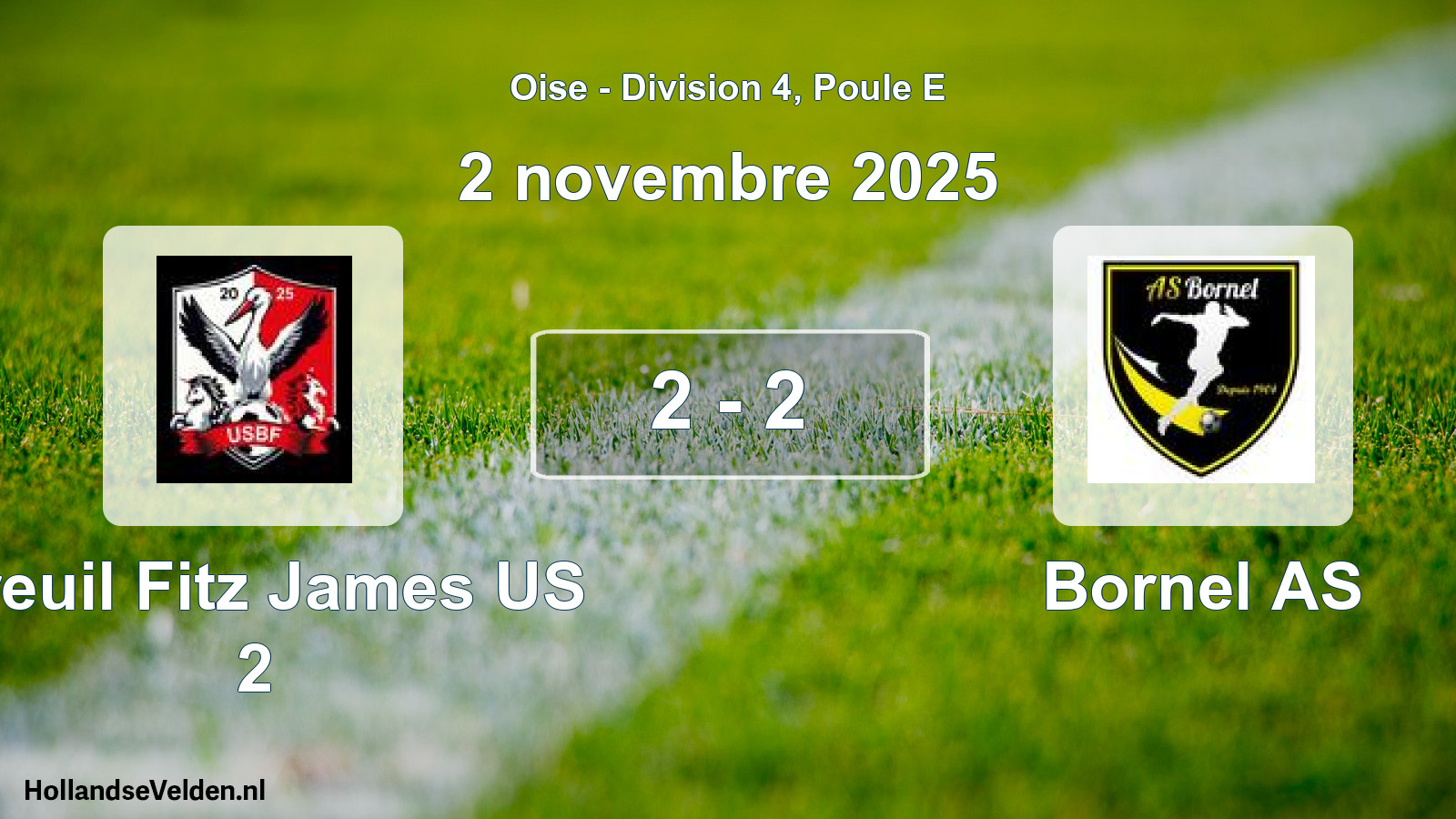 Gespeelde wedstrijd: Breuil Fitz James US 2 - Bornel AS 2 - 2 (2 november 2025)