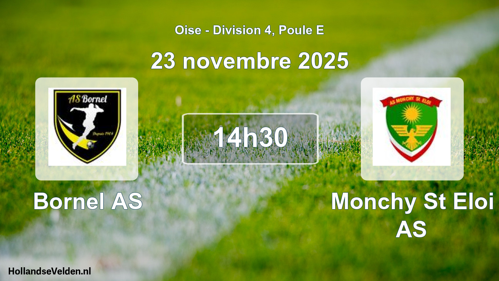 Match programmé: Bornel AS - Monchy St Eloi AS (23 novembre 2025)