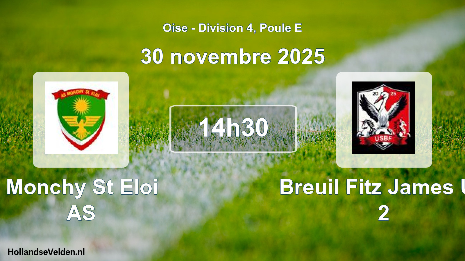 Geplande wedstrijd: Monchy St Eloi AS - Breuil Fitz James US 2 (30 november 2025)