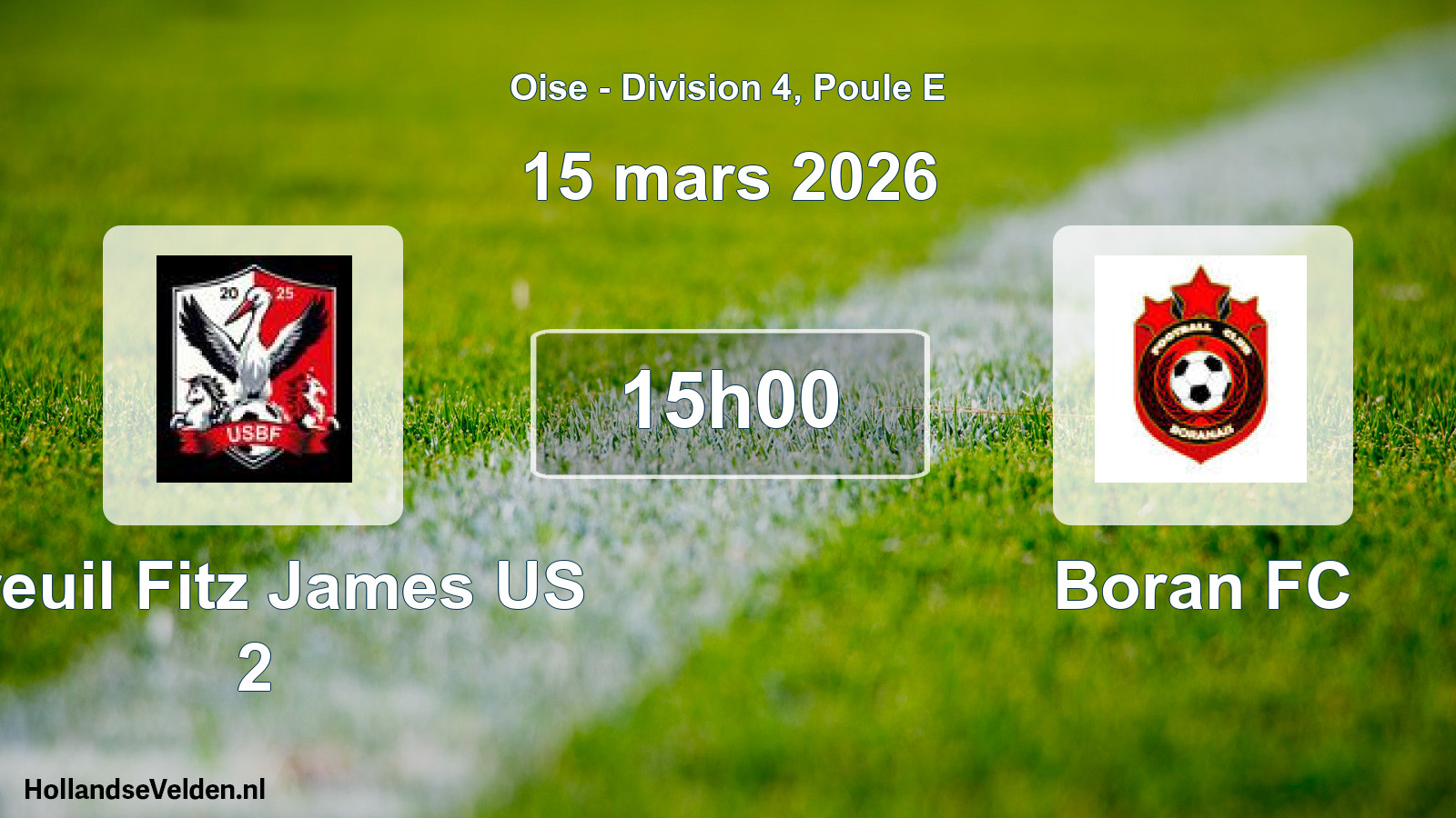 Scheduled Match: Breuil Fitz James US 2 - Boran FC (15 March 2026)