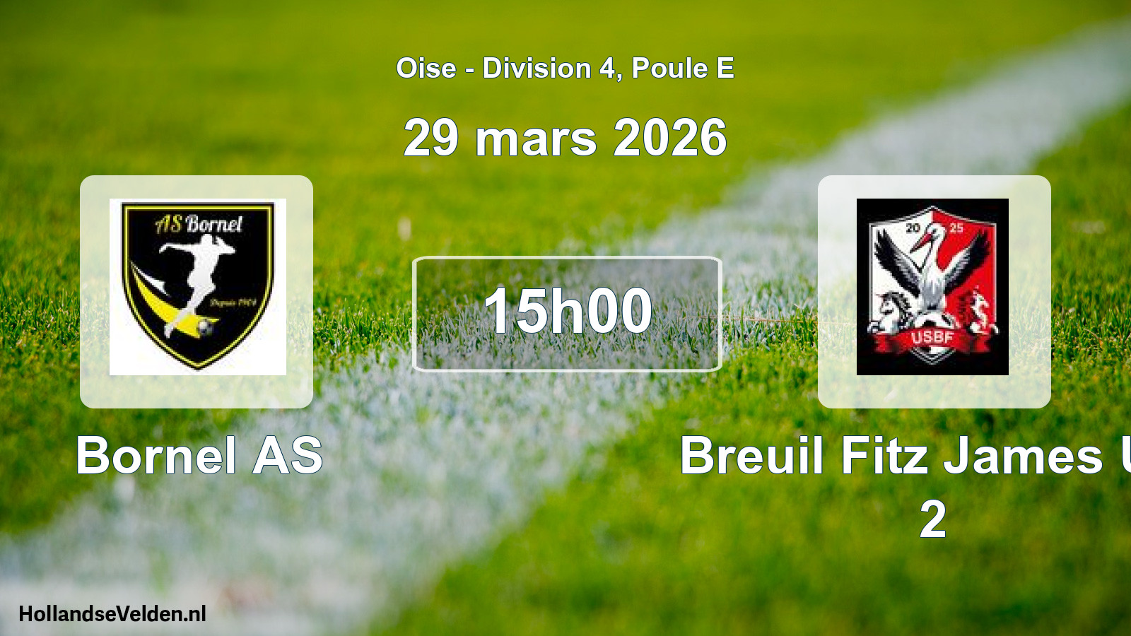 Scheduled Match: Bornel AS - Breuil Fitz James US 2 (29 March 2026)