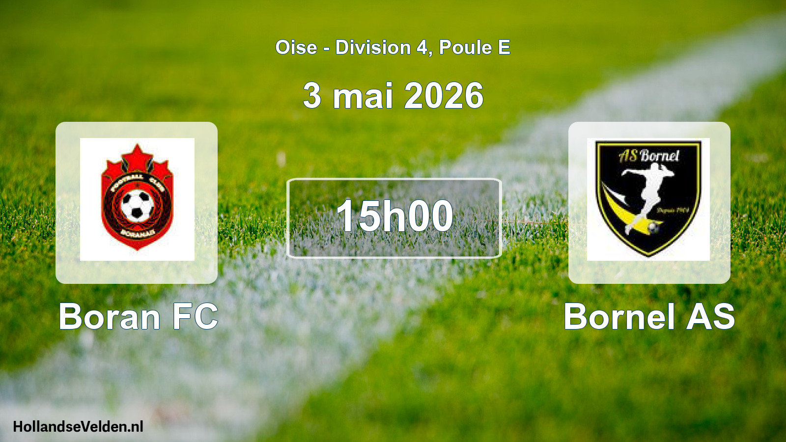 Match programmé: Boran FC - Bornel AS (3 mai 2026)